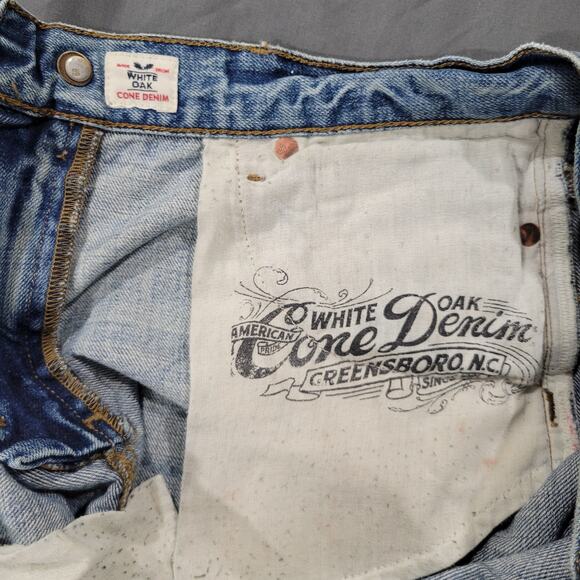 Banana Republic Jeans Womens 27 Short White Oak Cone Selvedge Blue Denim USA - Picture 4 of 11